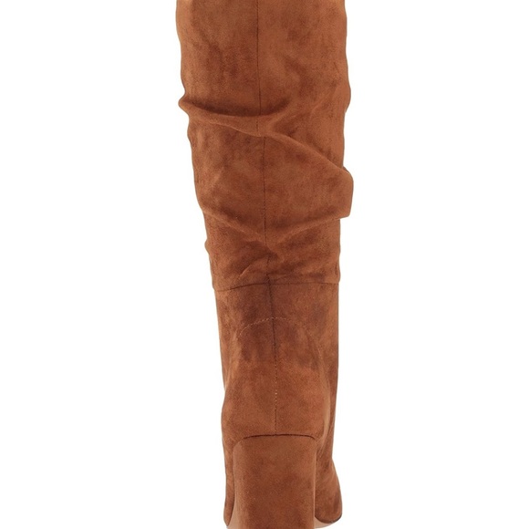 chinese laundry kailey suedette calf boot honey brown with heel - Picture 4 of 5